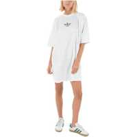 Rochii scurte Short-Sleeved Drawstring Tee Dress Femei