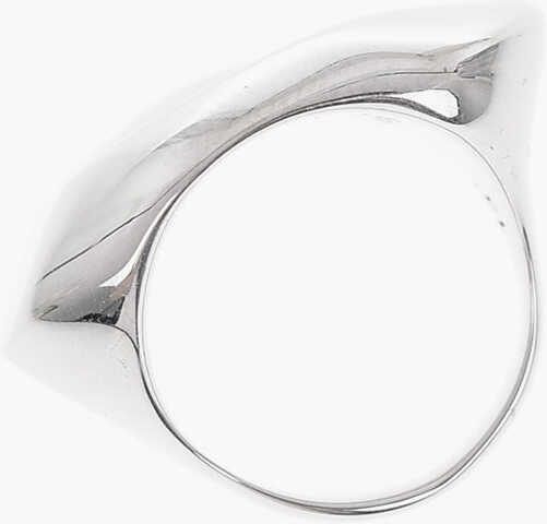 Alexander McQueen Solid Color Brass Ring Silver image4