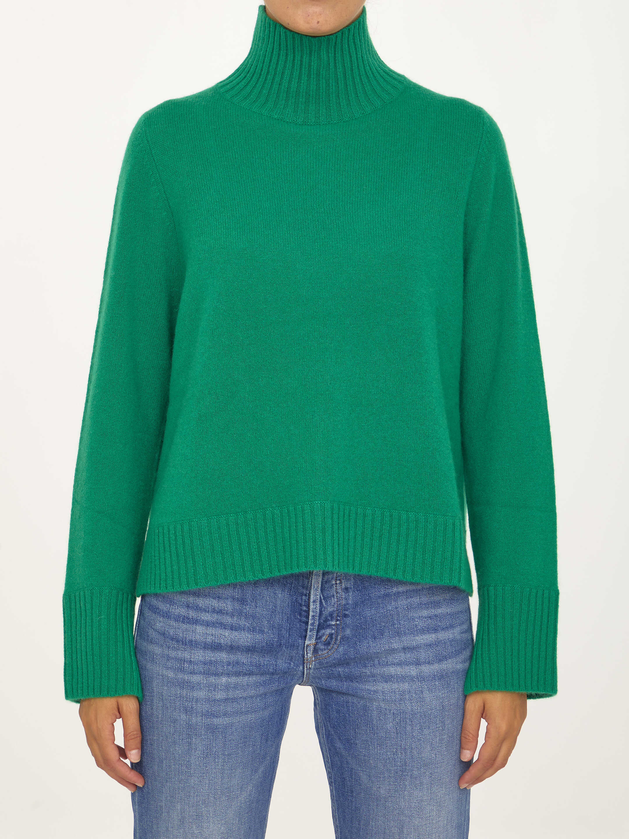 Allude Wool Cashmere Sweater Green