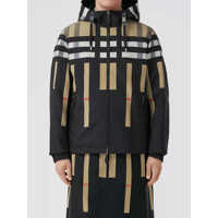 Bomber jacket Check Nylon Hoodie Barbati