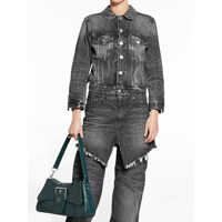 Bomber jacket Shrunk Crinkled Jacket Femei
