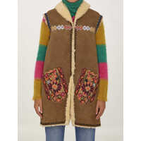 Veste costum Embroidered Shearling Vest Femei