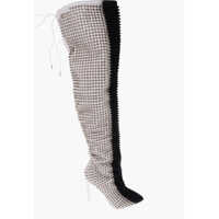 Cizme cu toc 12Cm Leather Studded Fashion Show Over The Knee Boots Femei