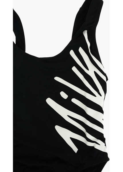 Costume de baie intregi Nike Move To Zero Logo Printed One Piece Swimsuit Black Femei (BM 9247457) 2