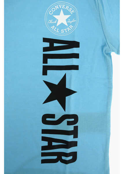Tricouri Converse All Star Chuck Taylor Front Printed Crew-Neck T-Shirt Light Blue Baieti (BM 9247547) 2