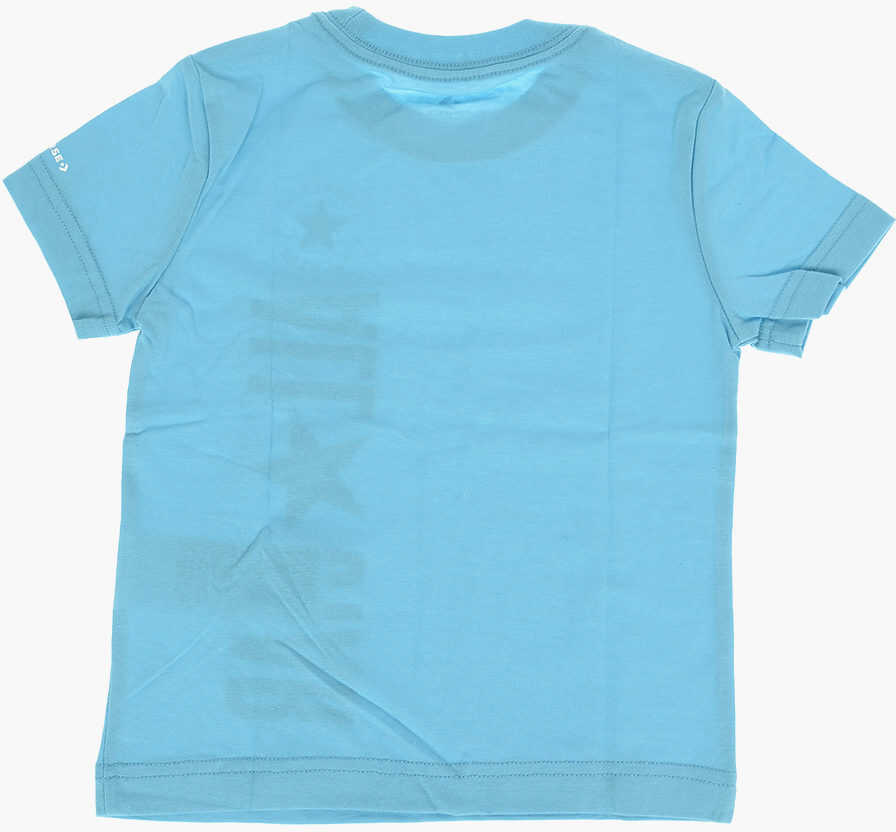 Tricouri Converse All Star Chuck Taylor Front Printed Crew-Neck T-Shirt Light Blue Baieti (BM 9247547) 3