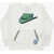 Nike Patch Pocket Crew-Neck Sweatshirt With Logo-Print White