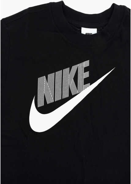 Tricouri Nike Contrasting Logo Crop T-Shirt Black Baieti (BM 9248102) 2