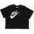 Nike Contrasting Logo Crop T-Shirt Black