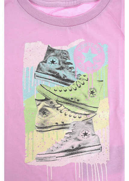 Tricouri Converse All Star Chuck Taylor Printed T-Shirt Pink Baieti (BM 9248108) 2