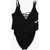 Nike Swim Braided Laces One Piece Swimsuit Black