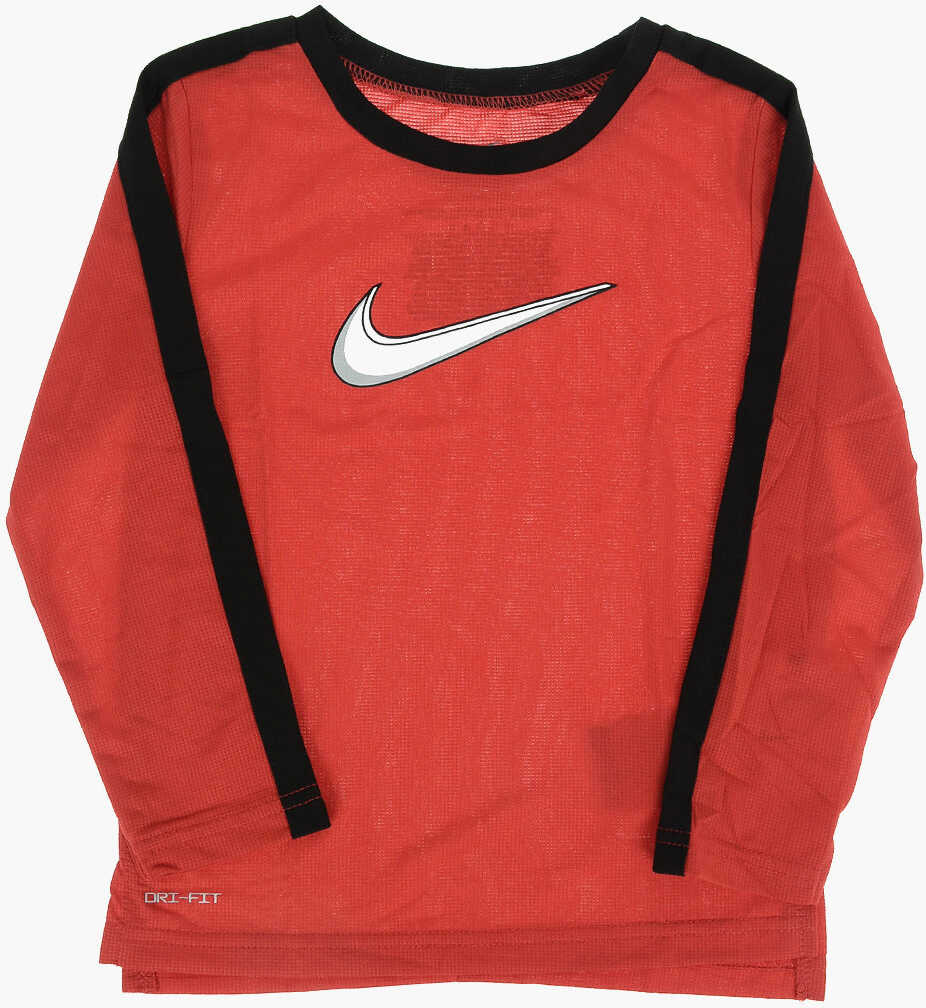 Nike Long Sleeve Dri-Fit Active T-Shirt Red