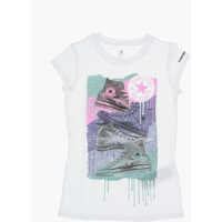 Tricouri Converse Glitter Maxi Printed Crew-Neck T-Shirt