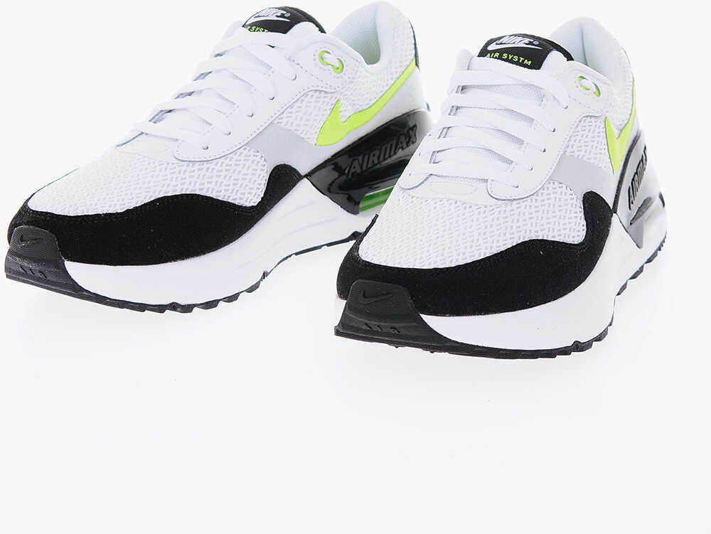 Nike Mesh Air Max Systm Sneakers With Fluo And Air Bubble Sole Green