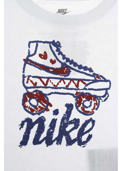 Tricouri Nike Crew-Neck T-Shirt With Print On The Front White Baieti (BM 9248657) 2