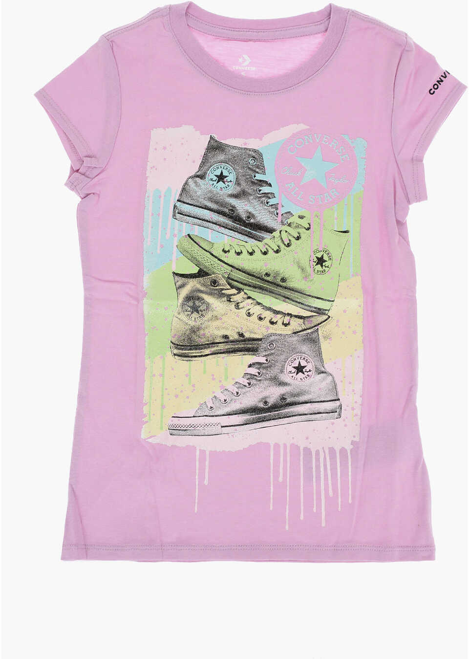 Converse All Star Chuck Taylor Maxi Glitter Printed T-Shirt Pink