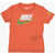 Nike Solid-Color T-Shirt With Printed Logo Orange