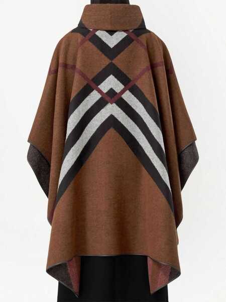 Poncho Burberry Chevron Check Poncho BROWN Femei (BM 9249212) 4
