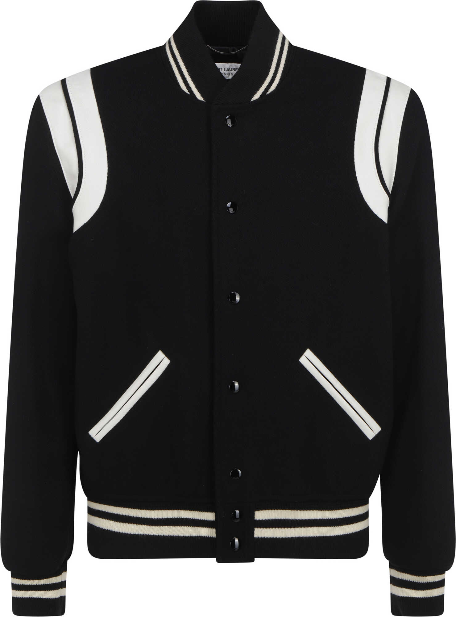 Saint Laurent Teddy College Jacket NOIR BLACK