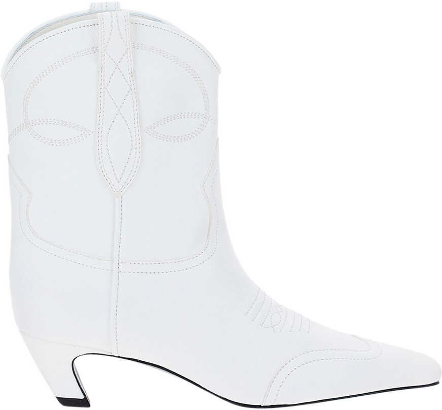 Khaite Dallas Ankle Boots WHITE