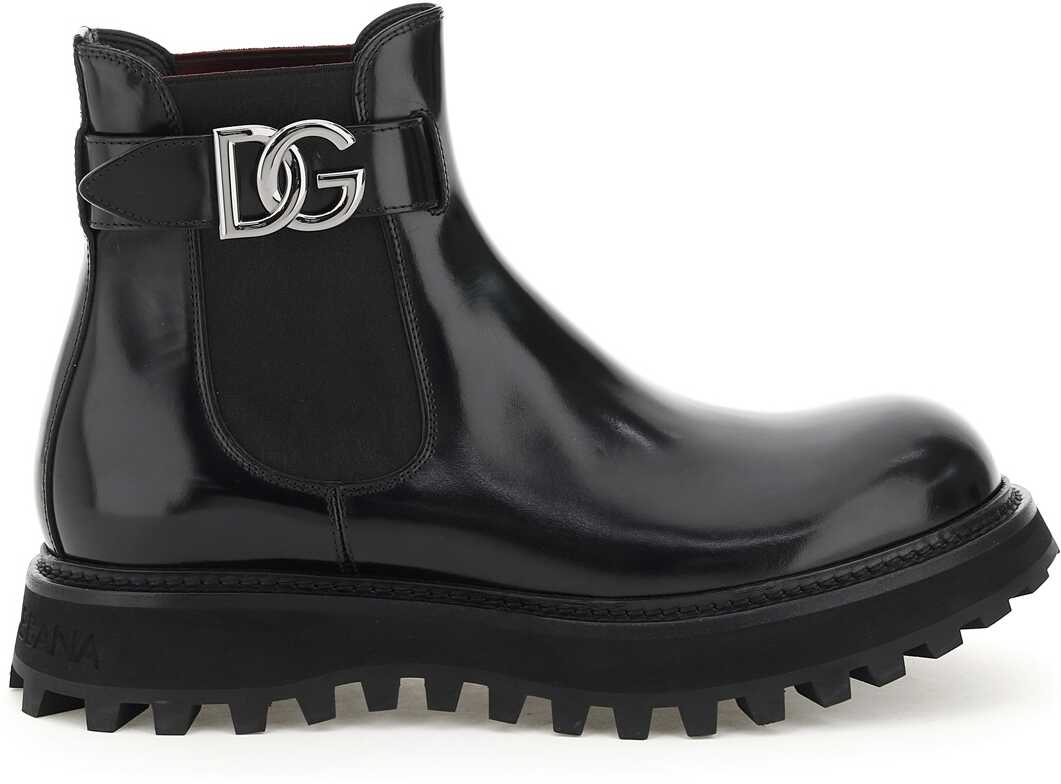 Dolce & Gabbana Brushed Calfskin Beatles Boots BLACK