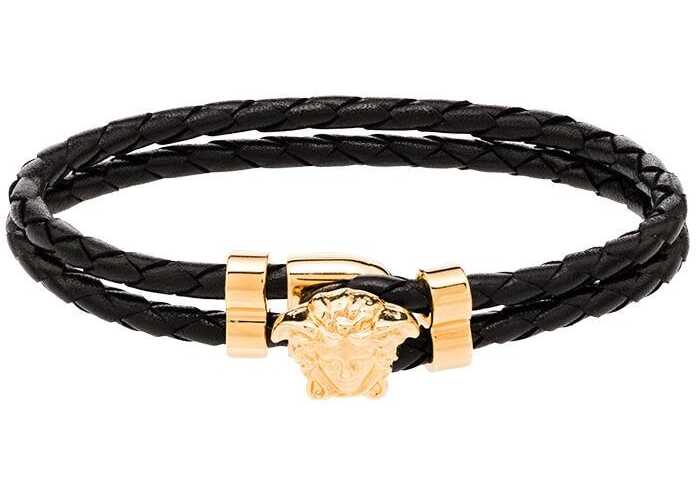 Versace Leather Bracelet BLACK image
