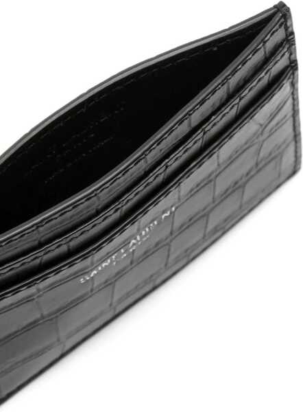Portofele Saint Laurent Card Holder BLACK Barbati (BM 9261164) 3