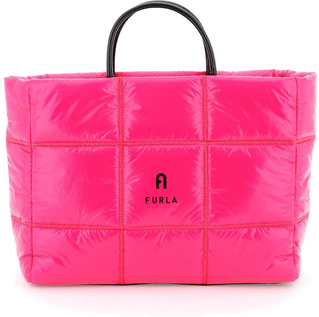 Furla Nylon Opportunity Large Tote Bag NEON PINK
