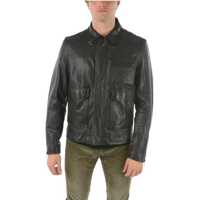 Geci de piele Hidden Zip L-Luc Leather Jacket Barbati