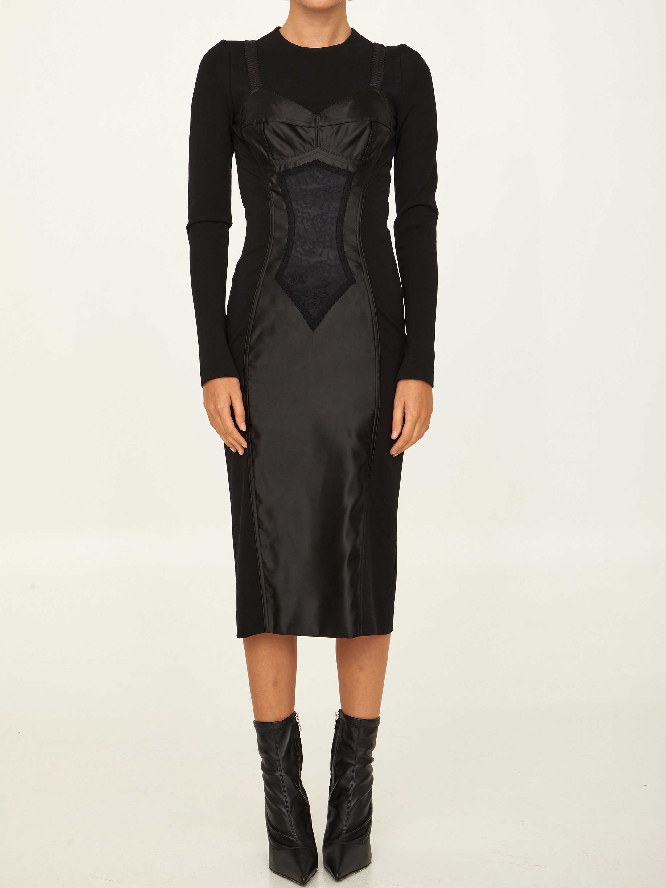 Dolce & Gabbana Midi Dress Black