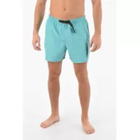 Bermude Swim Drawstring Wasit Solid Color Boxer Swimsuit Barbati