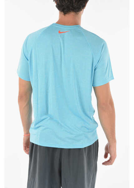 Tricouri Nike Swim Logo Printed Dri-Fit T-Shirt Light Blue Barbati (BM 9265820) 2