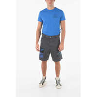 Pantaloni scurti Diesel pentru Barbati - Pantaloni scurti Diesel Embroidered Patch P-Duga-Sho Cargo Shorts Gray Barbati (BM 9265955) - B-mall.ro