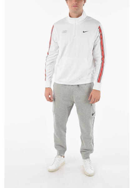 Bluze de trening Nike Logoed Side Band Mock Neck Sweatshirt White Barbati (BM 9266816) 4