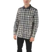 Camasi casual Checkered S-Moon-Check Shirt With Denim Detailing Barbati