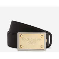 Curele Leather Belt With Logo Barbati