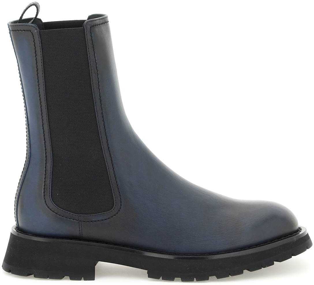 Alexander McQueen Leather Chelsea Boots ANTHRACITE BLACK