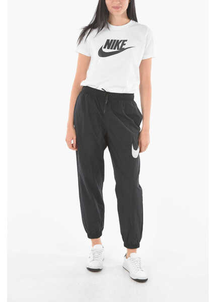 Pantaloni de trening Nike Mid Waist Loose Fit Joggers With Contrasting Logo Black Femei (BM 9269897) 4