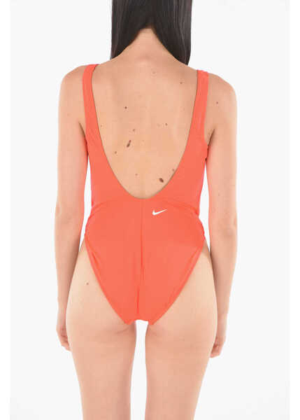 Costume de baie intregi Nike One Piece Swimsuit With Contrasting Logo-Print Orange Femei (BM 9269906) 2