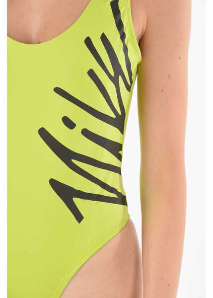 Costume de baie intregi Nike Logo Printed One Piece Swimsuit Green Femei (BM 9270224) 3
