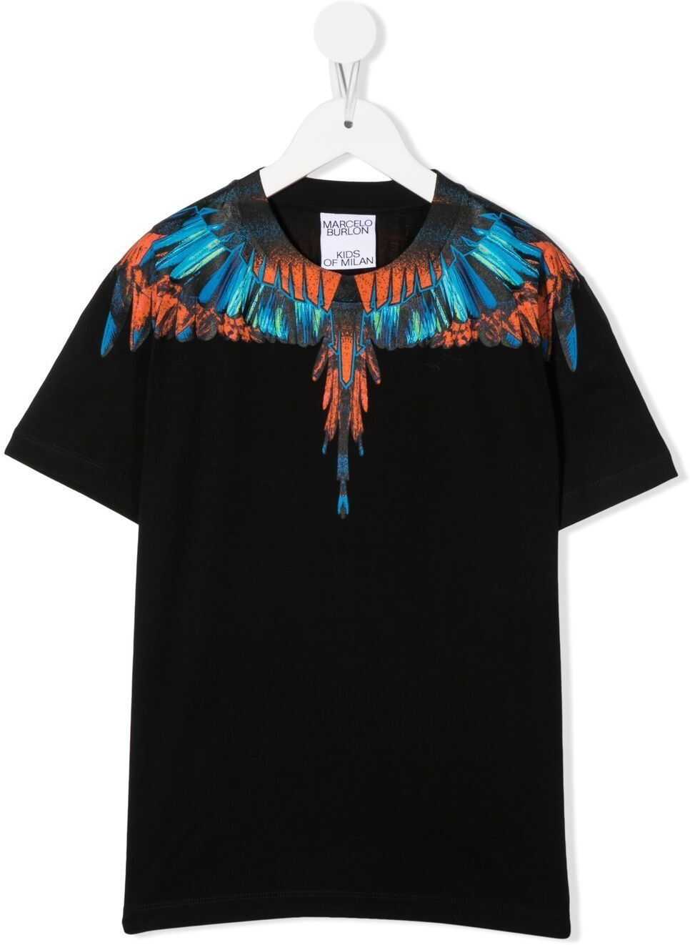 Marcelo Burlon Boys Cotton T-Shirt BLACK