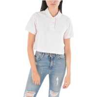 Tricouri Polo Embroidered Logo Cotton Blend Crop Polo Femei