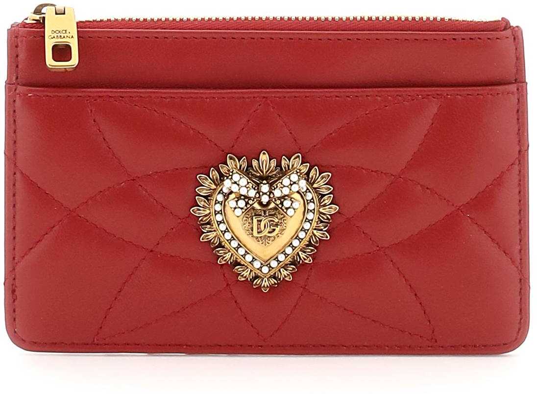 Dolce & Gabbana Devotion Zipped Card Holder ROSSO PAPAVERO