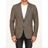 Sacouri Single-Breasted Herringbone Jacket Barbati