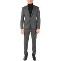 Costume Cc Collection Herringbone Right Virgin Wool Suit Barbati