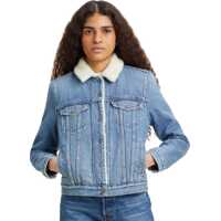 Geci de blugi Sherpa Trucker Jacket Femei