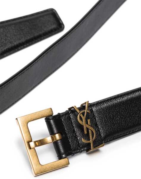 Curele Saint Laurent Leather Belt BLACK Femei (BM 9276836) 3