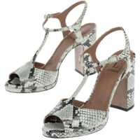 Sandale cu toc Python Printed Diamond Lux Open-Toe Sandals With Platform 10 Femei