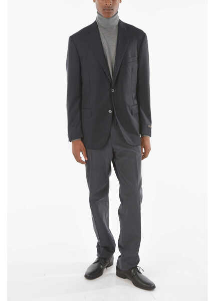 Sacouri CORNELIANI Extrafine Virgin Wool Leader Soft Blazer With Notch Lapel Blue Barbati (BM 9278462) 4