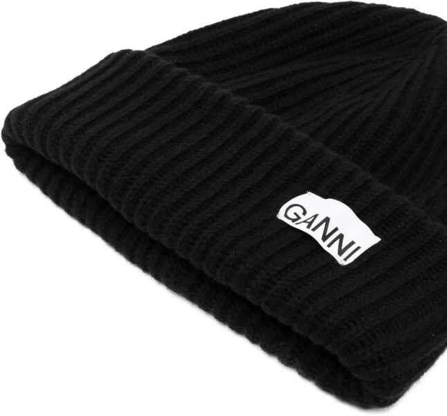 Caciuli Ganni Beanie Hat BLACK Femei (BM 9278729) 2